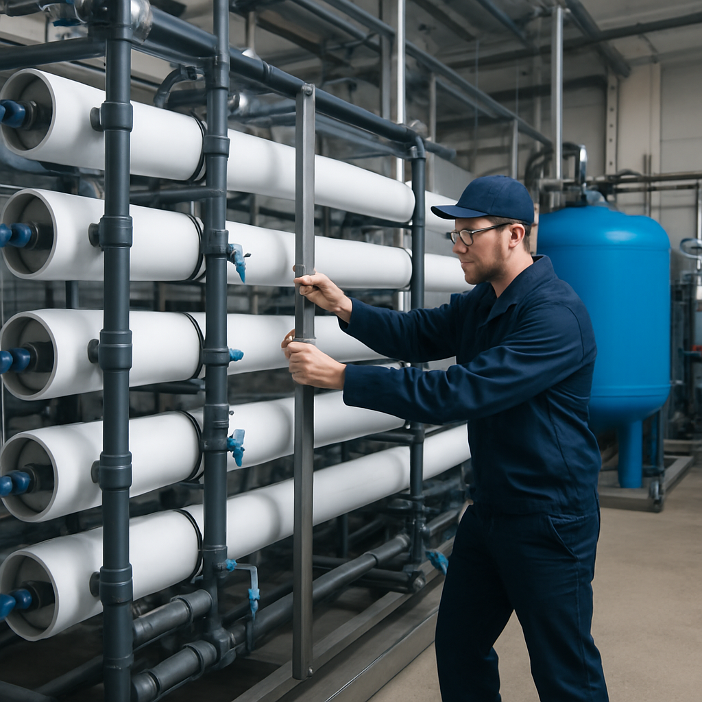 Commercial RO plant maintenance